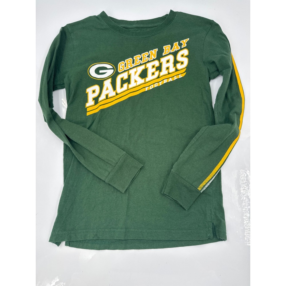 NFL Green Bay Packers Kids Long Sleeve Graphic T-Shirt Green Size S 8
